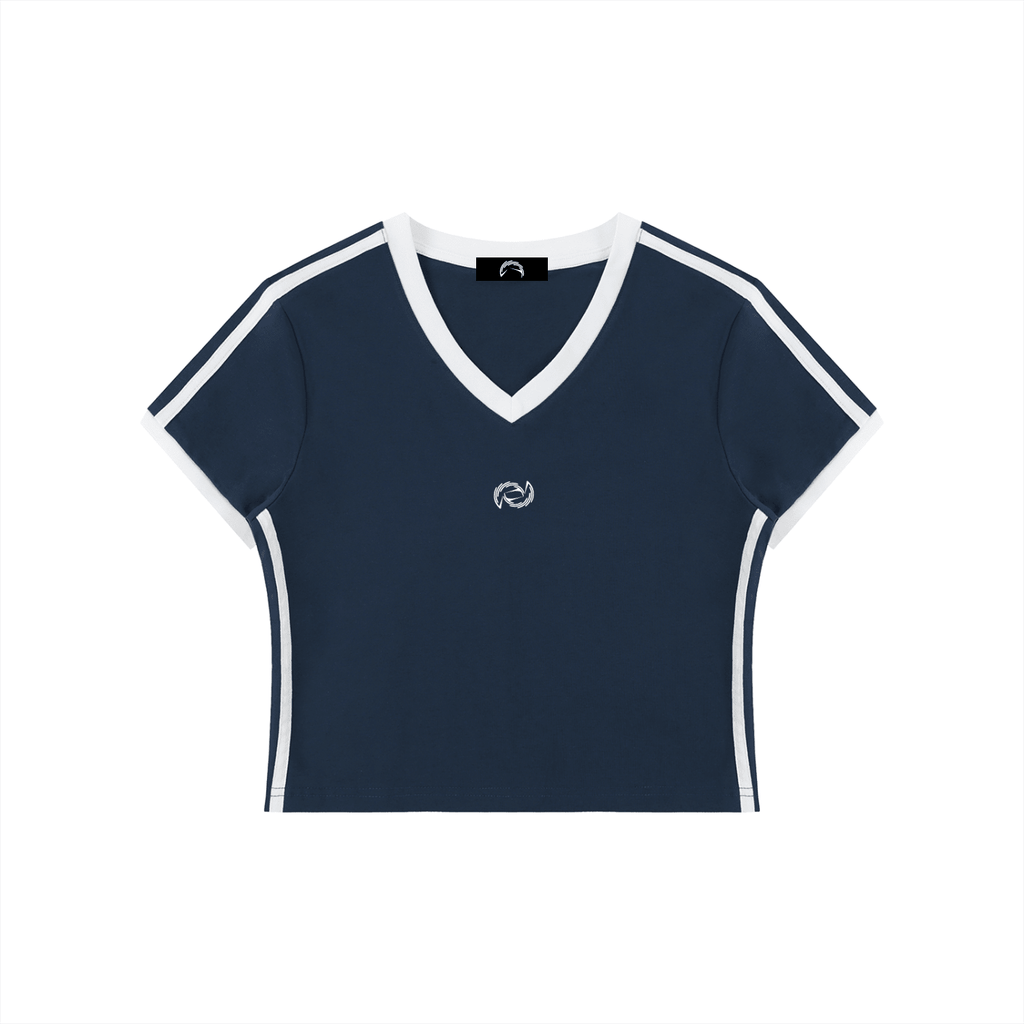MD Retro V - Neck Crop T-Shirt - Momentum Dept.