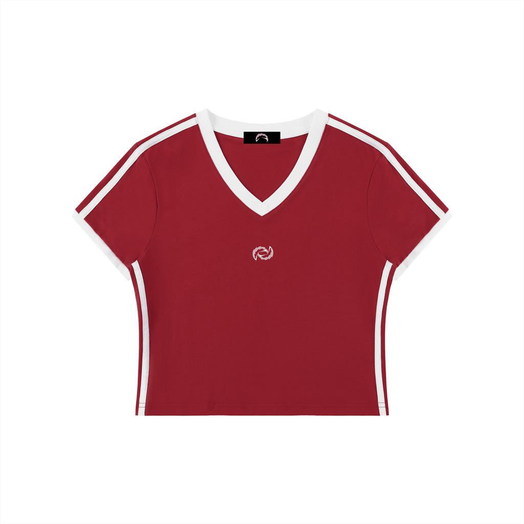 MD Retro V - Neck Crop T-Shirt - Momentum Dept.